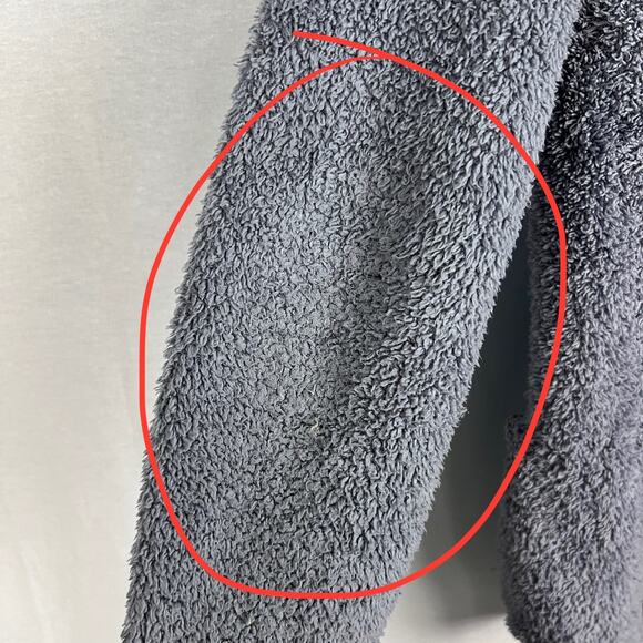 Barefoot Dreams Sweater CozyChic Cardigan Blue Lounge Cozy Fuzzy Chunky Slouchy - Picture 6 of 9